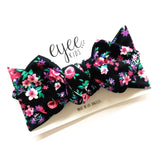 Top Knot Headband- Pink Floral