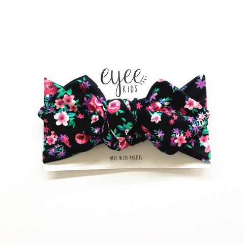 Top Knot Headband- Pink Floral